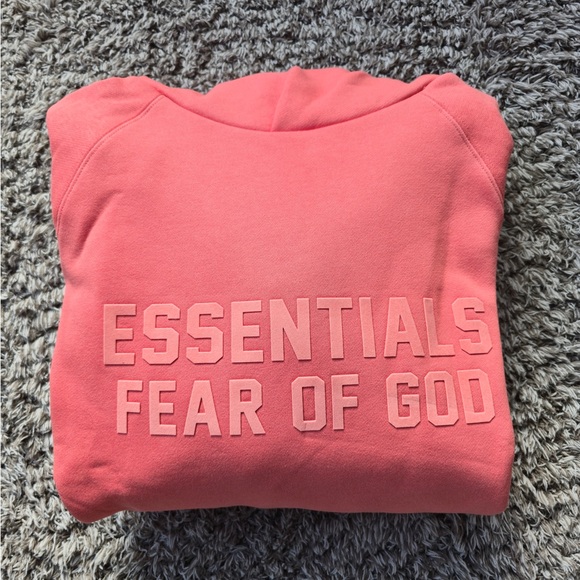 Fear of God Essentials Hoodie in Coral - Picture 2 of 6